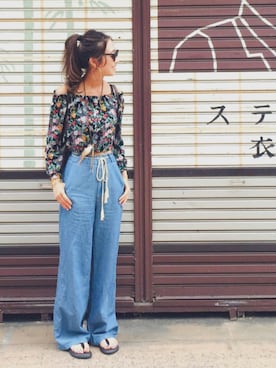 「sanuk（サヌーク）のアイテム（サンダル）」を使った、mihokoetさん（レディース・164cm）の春コーディネート