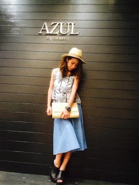 「hat」｜makiさん（レディース・156cm）の夏コーディネート