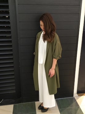 「AZUL by moussy（アズールバイマウジー）のアイテム（その他アウター）」を使った、makiさん（レディース・156cm）の春コーディネート