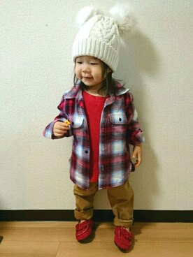 「babygap」｜「アイテム（モカシン/デッキシューズ）」を使った、yur★takさん（キッズ・80cm）の秋コーディネート