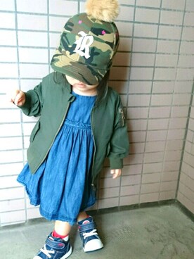 「babygap」｜「アイテム（ブルゾン）」を使った、yur★takさん（キッズ・80cm）の秋コーディネート