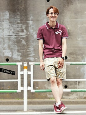 「TOMMY（トミー）のアイテム」を使った、TOMMY PRESSさん（メンズ・183cm）の夏コーディネート