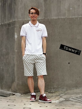 「TOMMY（トミー）のアイテム」を使った、TOMMY PRESSさん（メンズ・183cm）の夏コーディネート