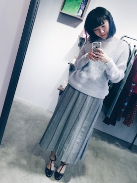 「sky」｜Moon haloさん（レディース・162cm）の冬コーディネート