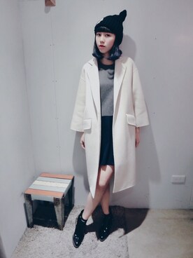 「mini dress」｜Moon haloさん（レディース・162cm）の冬コーディネート