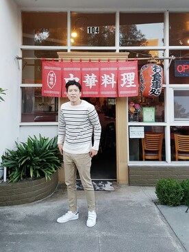 「PULL&BEAR（プルアンドベア）のアイテム（チノパンツ）」を使った、jonasさん（メンズ・178cm）の秋コーディネート