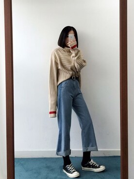 「VANS（バンズ）のアイテム（シューズ、その他）」を使った、o.kisybobbyさん（レディース・158cm）の秋コーディネート