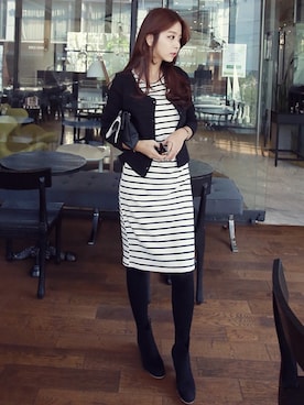 「アイテム（マタニティウェア/グッズ、ホワイト系）」を使った、jhさん（レディース・167cm）の冬コーディネート