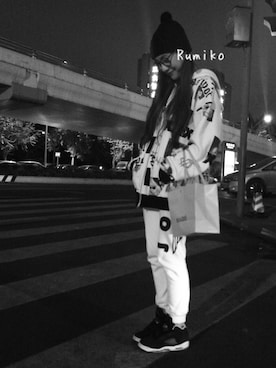 「JOYRICH」｜「アイテム（ニットキャップ/ビーニー）」を使った、🐰るみさん（レディース・162cm）の秋コーディネート