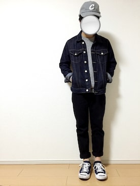 「ツバ広ハット」｜poKuToさん（メンズ・160cm）の秋コーディネート