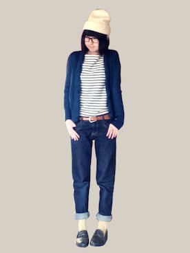 「アイテム（その他シューズ、グレー系）」を使った、りこさん（レディース・160cm）の冬コーディネート