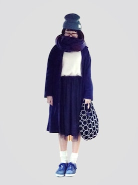 「ルーズソックス」｜「アイテム（その他アウター）」を使った、りこさん（レディース・160cm）の春コーディネート