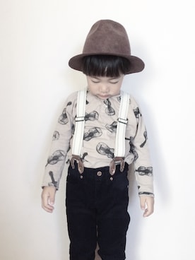 「SCOTCH & SODA（スコッチ アンド ソーダ）のアイテム（帽子）」を使った、KANTAさん（キッズ・100cm）の秋コーディネート