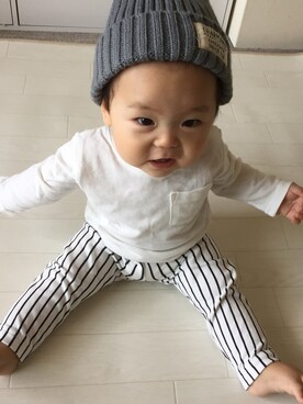 「白コーデ」｜atsukiさん（キッズ・80cm）の秋コーディネート