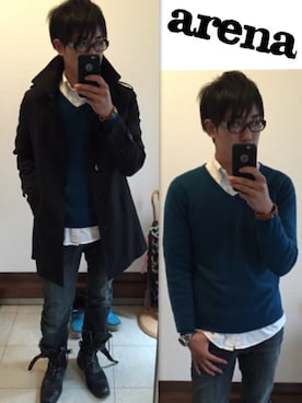 「COMME CA DU MODE（コムサデモード）のアイテム（ジャケット/アウター）」を使った、arenaさん（メンズ・174cm・20代）の春コーディネート