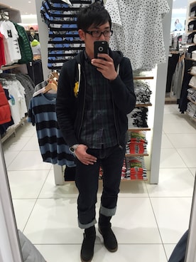 「タータンチェック」｜arenaさん（メンズ・174cm）の冬コーディネート