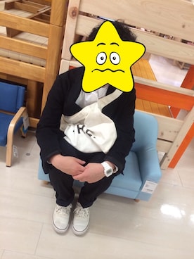 「MHL.」｜「アイテム（ナイロンジャケット）」を使った、きむさん（メンズ・170cm）の冬コーディネート