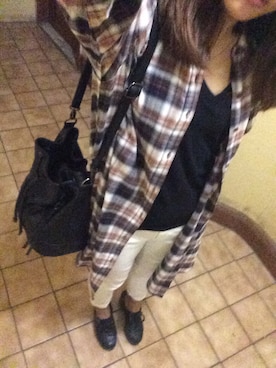 「JOE FRESH（フレッシュ）のアイテム（パンツ）」を使った、Asamiさん（レディース・157cm）の秋コーディネート