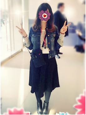 「H&M（エイチ・アンド・エム）のアイテム（ブーティ）」を使った、Asamiさん（レディース・157cm）の春コーディネート