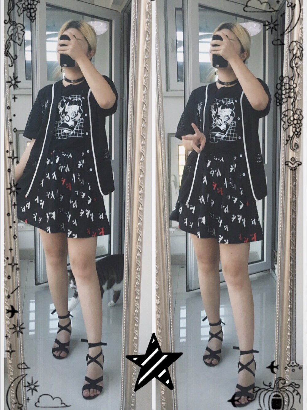 「bibibencyのアイテム（スカート、ブラック系）」を使った、Mokioさん（レディース・164cm）の夏コーディネートの1枚目の写真