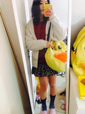 「夢展望（ユメテンボウ）のアイテム（その他アウター）」を使った、のん二郎さん（レディース・153cm）の春コーディネート
