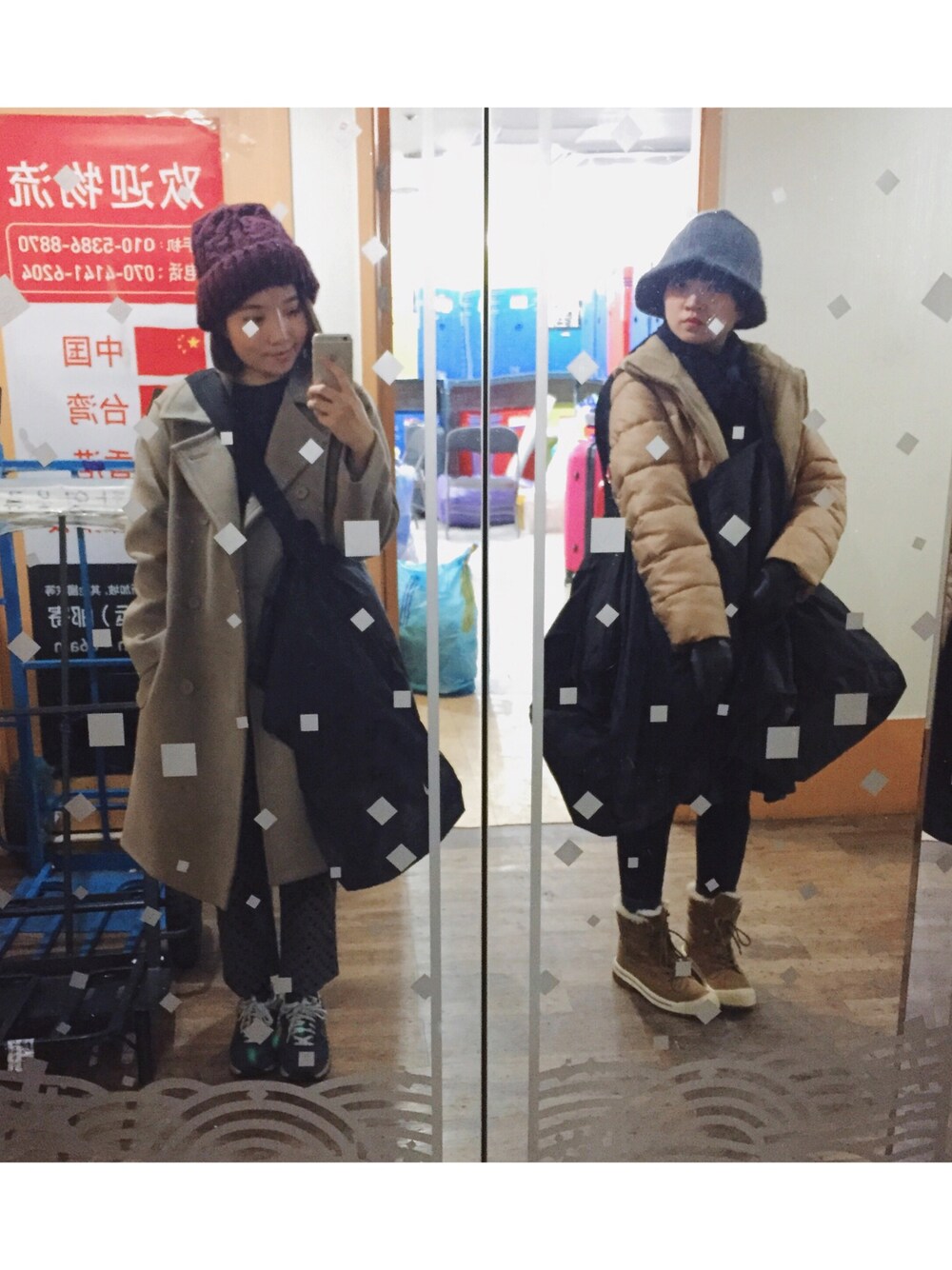 「dongdaemun」｜「my basic selectのアイテム（ダッフルコート、グレー系）」を使った、許Karen さん（レディース・160cm）の冬コーディネートの1枚目の写真