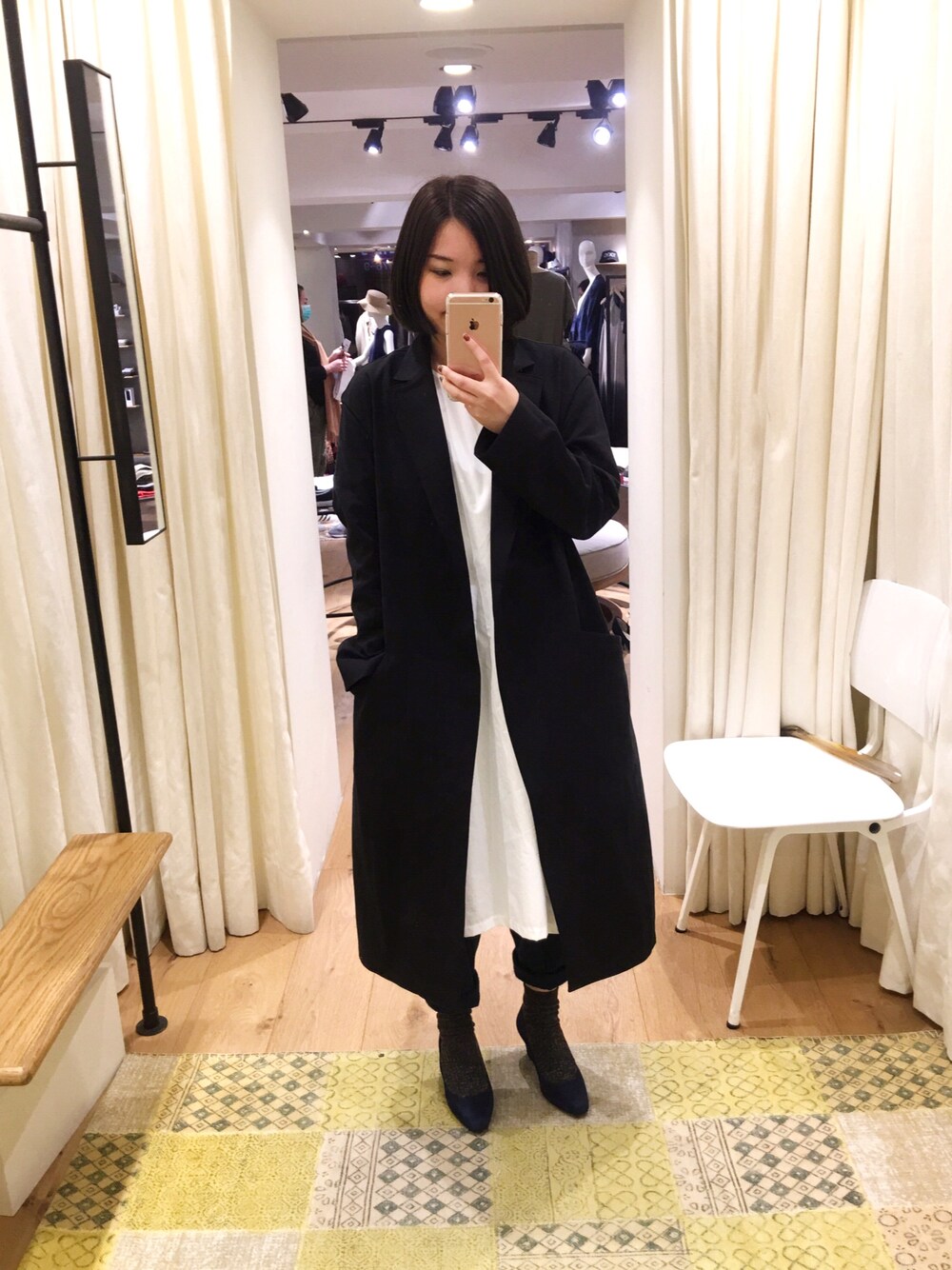 「大人カジュアル、BEAUTY&YOUTH UNITED ARROWS、大人コーデ、Taiwan」｜「my basic selectのアイテム（ジャケット/アウター、ブラック系）」を使った、許Karen さん（レディース・160cm）の春コーディネートの1枚目の写真