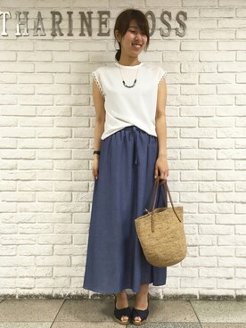 「KATHARINE ROSS（キャサリンロス）のアイテム（サンダル）」を使った、haruka❥❥❥さん（レディース・166cm）の春コーディネート