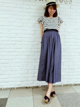 「KATHARINE ROSS（キャサリンロス）のアイテム（帽子）」を使った、haruka❥❥❥さん（レディース・166cm）の春コーディネート