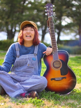 「ワークキャップ」｜「アイテム（その他シューズ）」を使った、あすさん（レディース・153cm）の春コーディネート