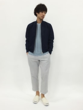 「JOURNAL STANDARD（ジャーナルスタンダード）のアイテム（MA-1）」を使った、NandeyaNenさん（メンズ・180cm）の春コーディネート