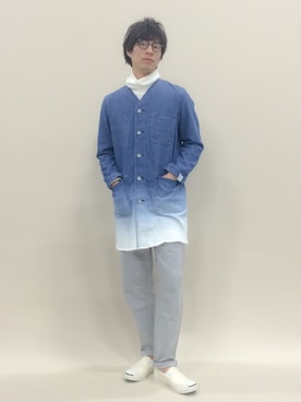 「SQUOVAL（スクオーバル）のアイテム（パンツ）」を使った、NandeyaNenさん（メンズ・180cm）の春コーディネート