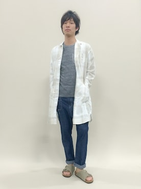「mercibeaucoup,（メルシーボークー）のアイテム（パンツ）」を使った、NandeyaNenさん（メンズ・180cm）の春コーディネート