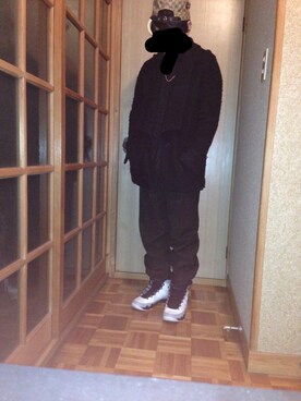 「Jordan」｜「アイテム（スラックス）」を使った、Re:きっどさん（メンズ・163cm）の冬コーディネート