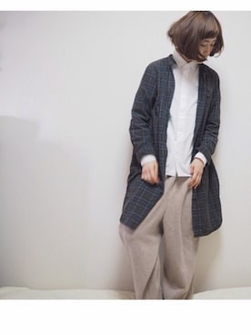 「アイテム（シャツワンピース）」を使った、みie.さん（レディース・166cm・20代）の冬コーディネート