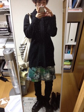 「Y's（ワイズ）のアイテム（その他アウター）」を使った、sawさん（メンズ・175cm）の冬コーディネート