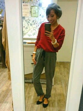 「INTERPLANET（インタープラネット）のアイテム（帽子）」を使った、rik@0627さん（レディース・150cm）の冬コーディネート