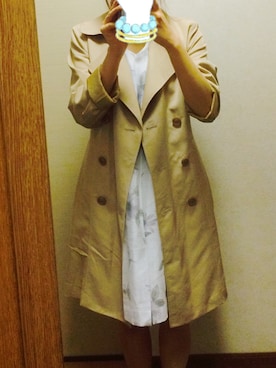 「amelier MAJESTIC LEGON（アメリエルマジェスティックレゴン）のアイテム（トレンチコート）」を使った、ayaさん（レディース・161cm）の春コーディネート