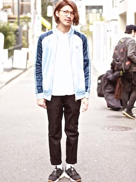 「アイテム（ジャージ）」を使った、Yukiさん（メンズ・185cm・20代）の春コーディネート