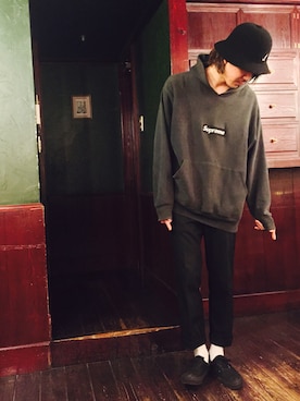 「アイテム（パーカー）」を使った、Yukiさん（メンズ・185cm）の春コーディネート