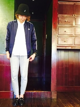 「アイテム（ジャージ）」を使った、Yukiさん（メンズ・185cm・20代）の春コーディネート