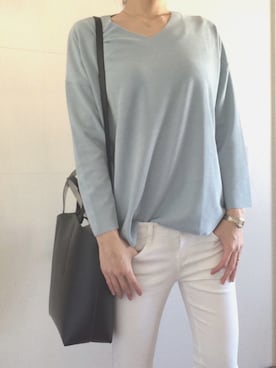 「NETSTAR（ネットスター）のアイテム（ニット/セーター）」を使った、Tさん（レディース・164cm）の春コーディネート