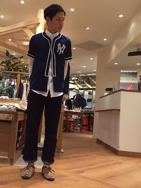 「アイテム（モカシン/デッキシューズ）」を使った、takayaさん（メンズ・172cm）の春コーディネート