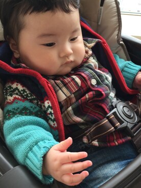 「babyGAP（babyGAP）のアイテム（シャツ/ブラウス、その他）」を使った、sunnyKさん（キッズ・70cm）の春コーディネート