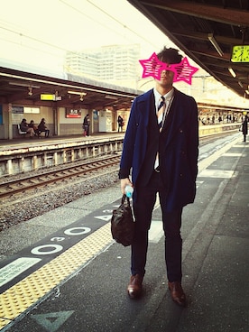 「A.P.C.（アーペーセー）のアイテム（ジャケット/アウター）」を使った、AKOTOWELさん（メンズ・172cm・20代）の春コーディネート