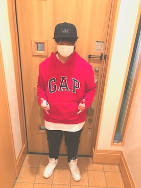 「SUPRA（スープラ）のアイテム（帽子）」を使った、結意さん（レディース・161cm）の秋コーディネート