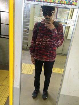 「Martin Margiela」｜「アイテム（スウェット）」を使った、kaoruさん（メンズ・180cm）の春コーディネート