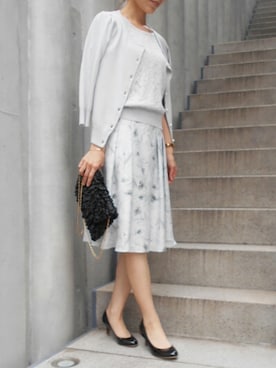 「Debut de Fiore（デビュー・ド・フィオレ）のアイテム」を使った、DebutdeFioreプレスさん（レディース・158cm）の秋コーディネート