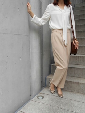 「Debut de Fiore（デビュー・ド・フィオレ）のアイテム」を使った、DebutdeFioreプレスさん（レディース・158cm）の秋コーディネート