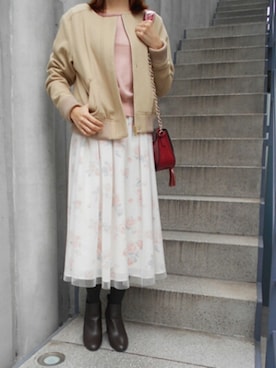 「Debut de Fiore（デビュー・ド・フィオレ）のアイテム」を使った、DebutdeFioreプレスさん（レディース・158cm）の秋コーディネート